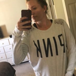 VS Pink crew neck sweater